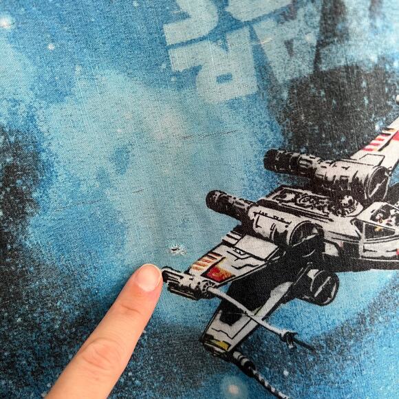 Vintage Y2K Star Wars Millennium Falcon Print Twin Fitted Sheet - Picture 5 of 8